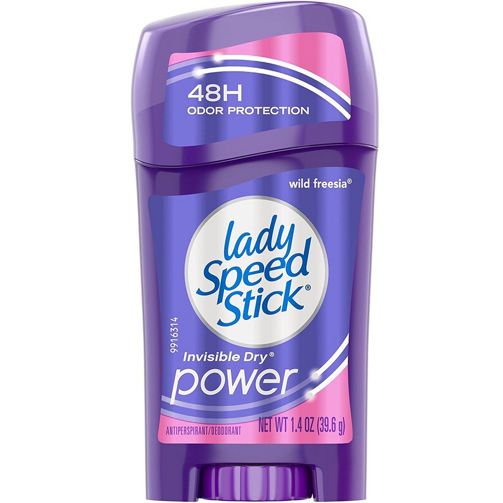 Lăn sáp khử mùi nữ Lady Speed Stick Powder Fresh Invisible Dry Powder , Shower Fresh , Wild Freesia  - Mỹ