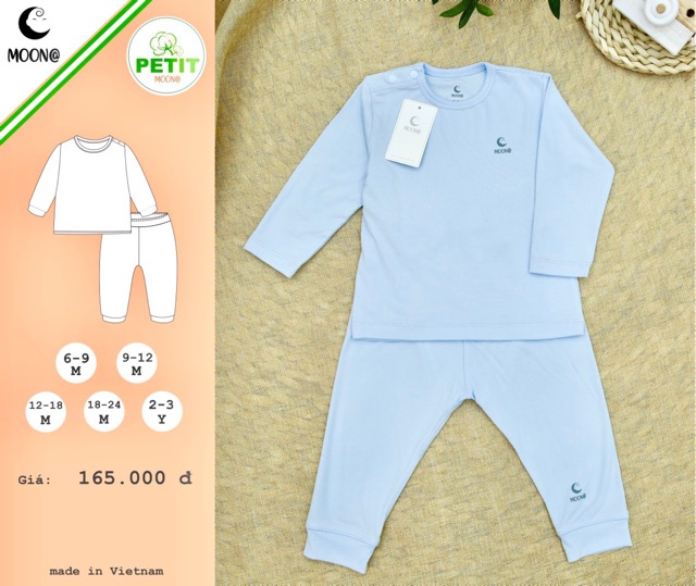 Bộ dài tay Moon chất petit cao cấp