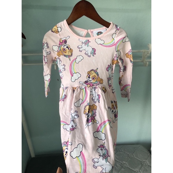 Váy bé gái Paw patrol 2-5 tuổi  Váy dài tay bé gái cotton xuất dư 0921