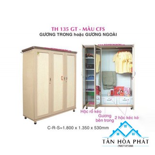 Tủ sắt quần áo lắp ráp trung hưng - tslr20
