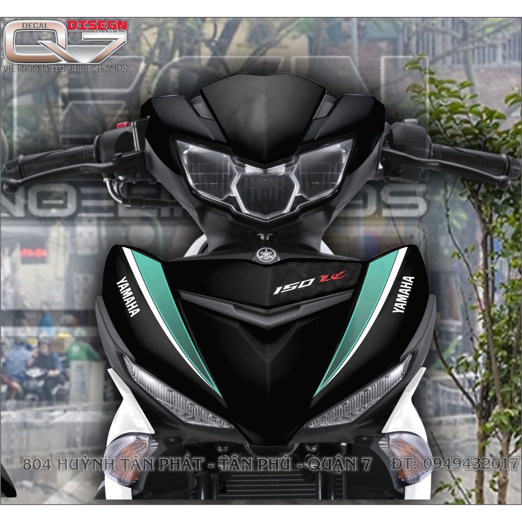 TEM RỜI EXCITER 150 LC XANH TRẮNG ĐEN