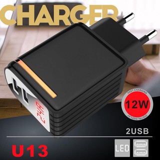 [FREESHIP 99K]_Củ Sạc Ipad BYZ-U13 12W 2 Cổng Sạc (2USB + 2.4A + Sạc nhanh hiện số)