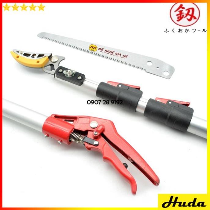 ⭐3 ĐOẠN 5M⭐KÉO CẮT TỈA CÀNH CÂY TRÊN CAO 5M - KÉO HÁI HOA QUẢ TRÁI CÂY GẬY DÀI 3M 4M 5M DỤNG CỤ ĐỒ LÀM VƯỜN NHẬT BẢN