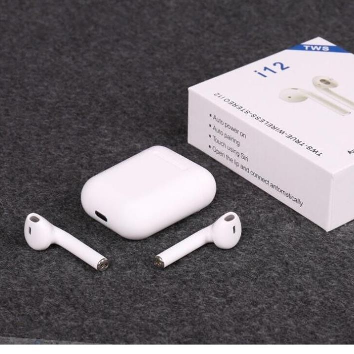 Airpod i12s V5.0 Phiên Bản Mới Nhất kết nối BLUETOOTH Cảm Ứng thời thượng cao cấp