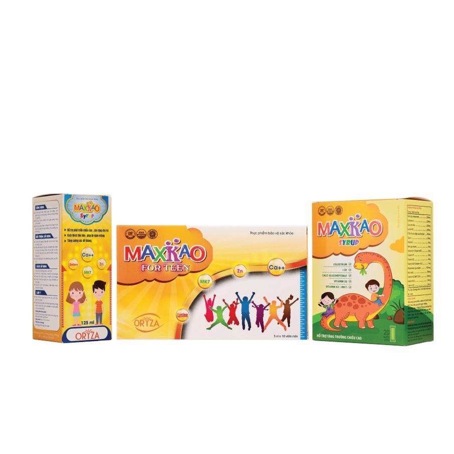 Maxkao tăng chiều cao, ăn ngon hiệu quả - Dạng LỌ/ SYRUP/ FORTEEN