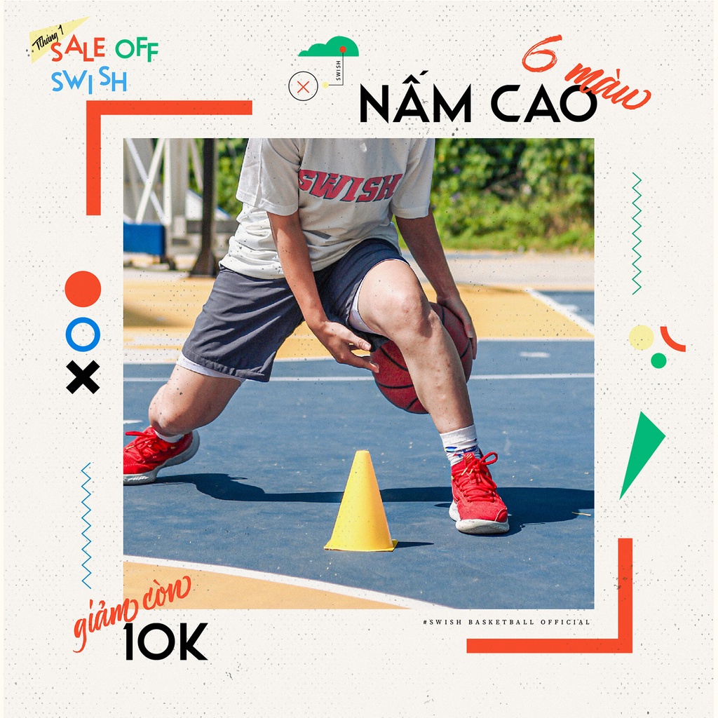 Nấm tập chiến thuật, mắc cơ bóng đá thể thao loại cao 25cm