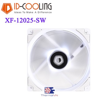 Quạt fan case 12cm ID-Cooling XF-12025-SW - Led trắng, sức gió lớn 74.5 CFM