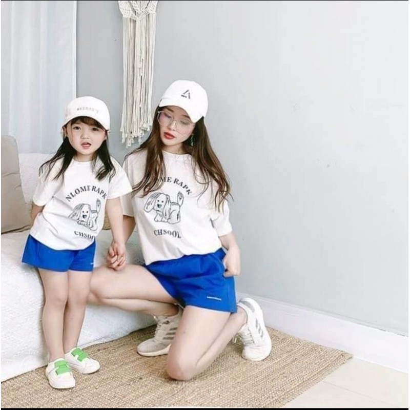 Áo đôi mẹ và bé thun cotton loại 1 đủ màu size 6-110kg