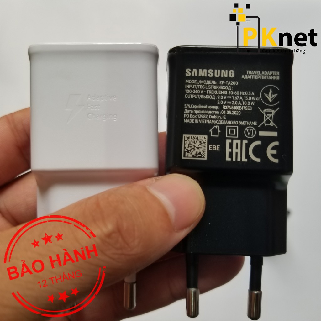 Củ sạc nhanh chính hãng Samsung 15W cho S8/S8+/S9/S9+/Note 8/Note 9 và nhiều dòng máy khác.