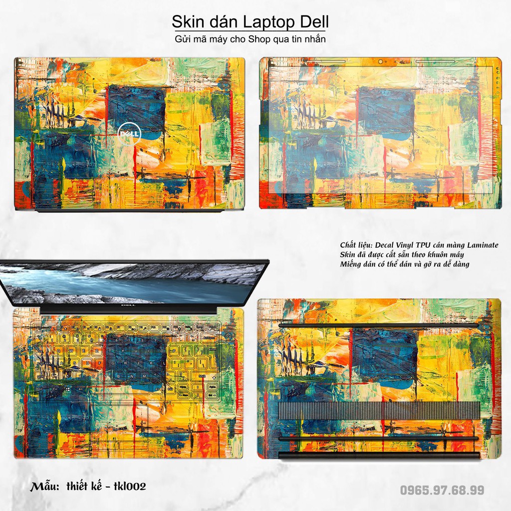 Skin dán Laptop Dell in hình thiết kế (inbox mã máy cho Shop)