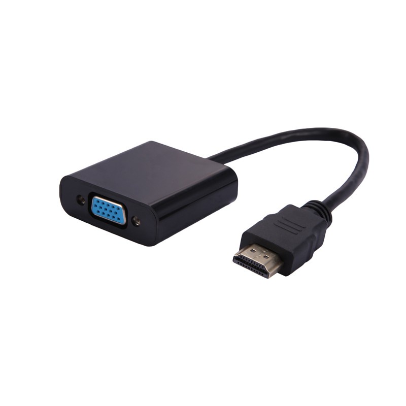 1080P Micro-HDMI/Mini HDMI/HDMI to VGA Converter Adapter With Audio Video Cable Black