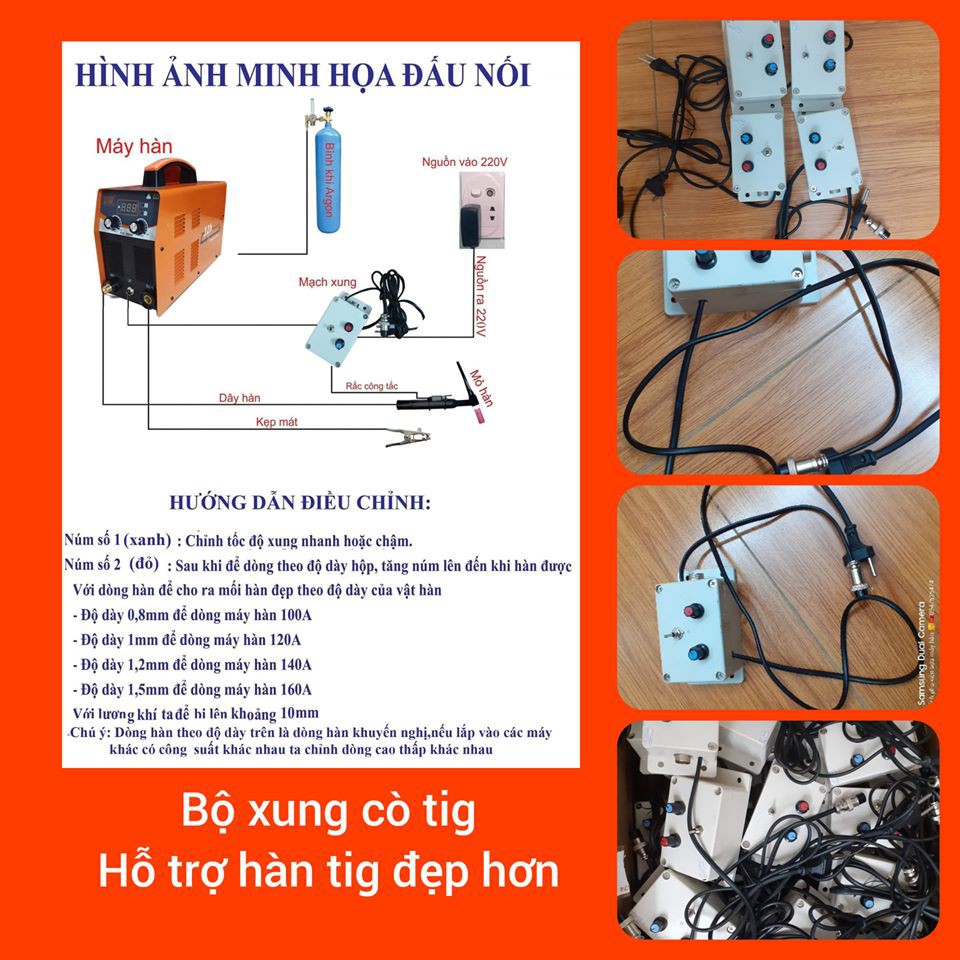 Tig xung tự động, hỗ trợ hàn tig không cần bấm cò, phụ kiện hỗ trợ hàn tig