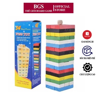 Bộ Đồ Choi Rút Gỗ Mầu Loại To 18cm Loại 54 Thanh