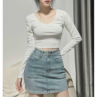 1804cv - chân váy jeans hot hit