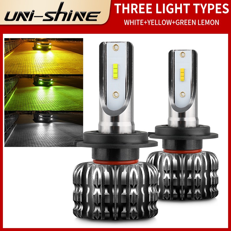 UNI-SHINE Bóng Đèn Pha Xe Hơi 12v H11 H4 H1 H8 H9 Hb3 Hb4 9006 H3 Led 6500k 10000lm 50w