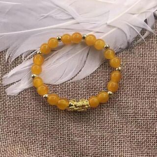 Vòng phong thủy mic tỳ hưu mạ vàng 24k