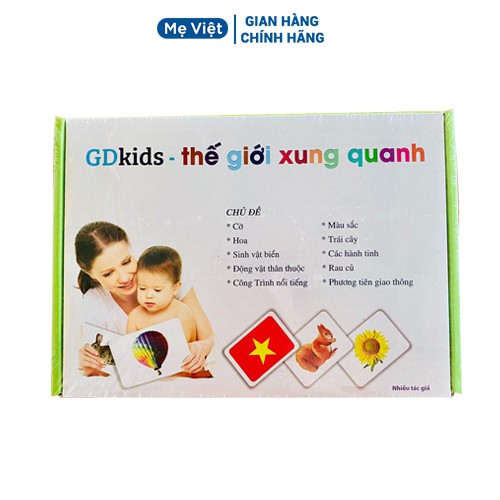 Thẻ Học Cho Bé Sơ Sinh Thông Minh Loại To Chuẩn Glenn Doman Bộ Thế Giới Xung Quanh