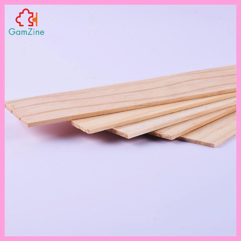 Bộ 5 Thanh Gỗ Thông Dùng Để Trang Trí Kích Thước 250x50 X 3 / 5 / 8mm