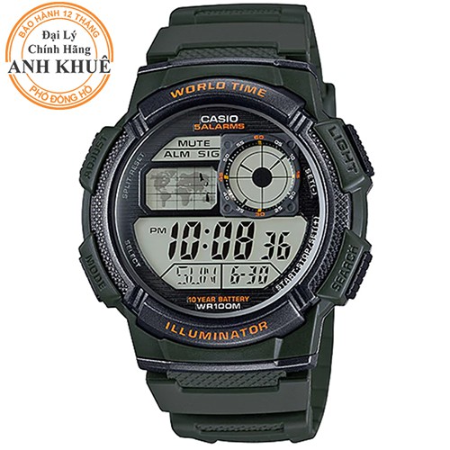 Đồng hồ nam dây nhựa Casio chính hãng AE-1000W-3AVDF