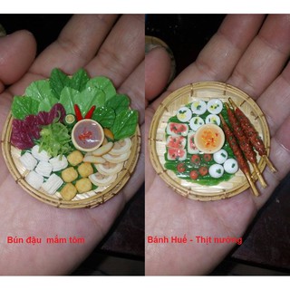 Móc khóa/ Hích tủ lạnh Món ăn mini làm từ đất sét nhật