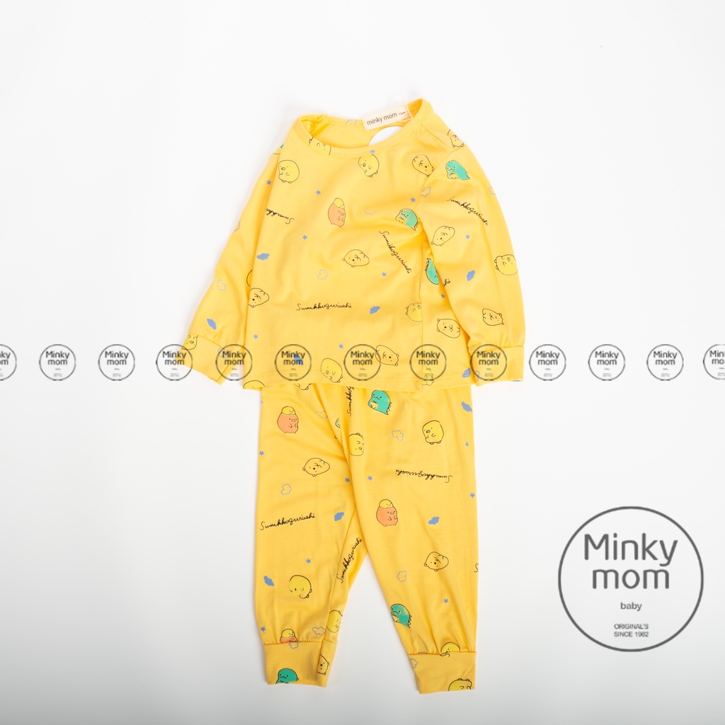 [SALE] Bộ Dài Tay Cho Bé Trai, Bé Gái Minky Mom Vải Thun Lạnh Simsimi Khủng Long,Đồ Bộ Cho Bé Mặc Nhà Thu Đông MKMTD2152