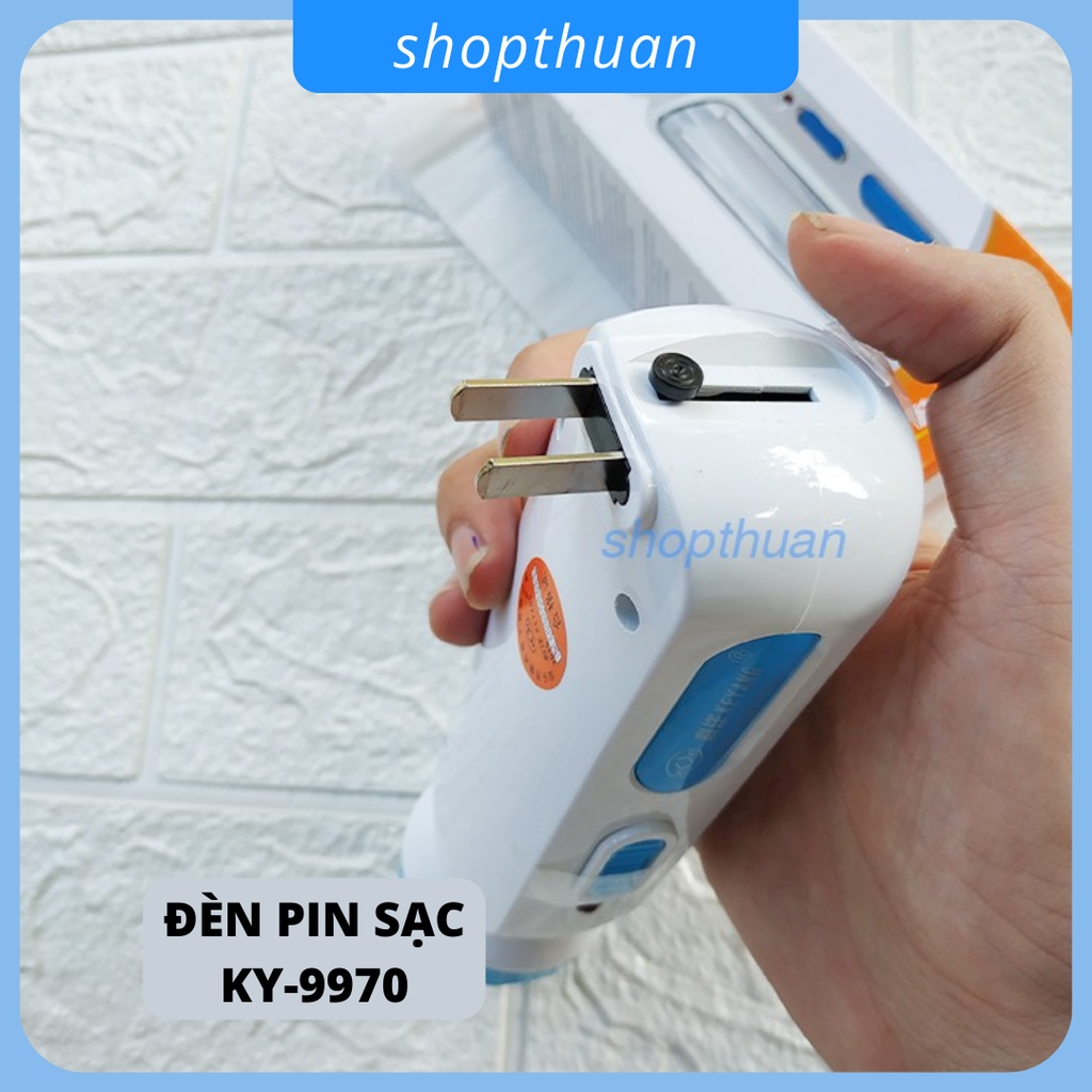 Đèn Pin Sạc 2 Trong 1 Keyang KY-9970 - Kích thước 16 x 5 x 5cm