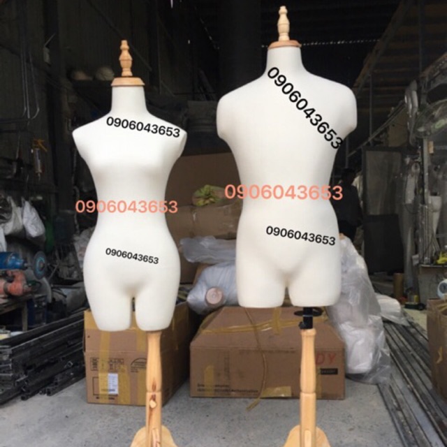 Combo Manocanh nam, nữ chân gỗ