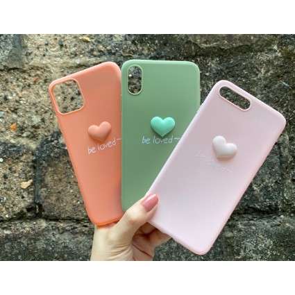 Ốp iphone silicon mềm beloved trái tim in nổi Iphone 11 Pro Max xs max xr x 8plus 7plus 8 7 6plus 6s 6