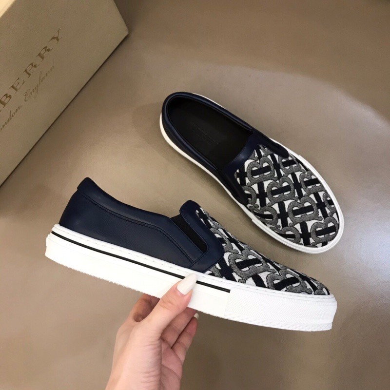 Giày lười nam thương hiệu Burberry da thật cao cấp hoạ tiết cá tính và phong cách