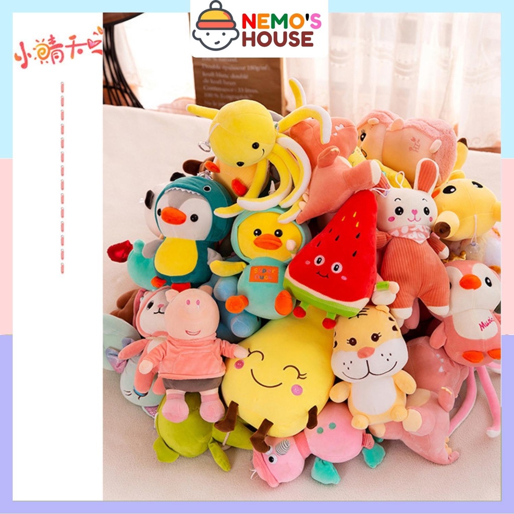 Dưa hấu bông mềm mịn cute giá rẻ, thú nhồi bông mini đáng yêu cho bé