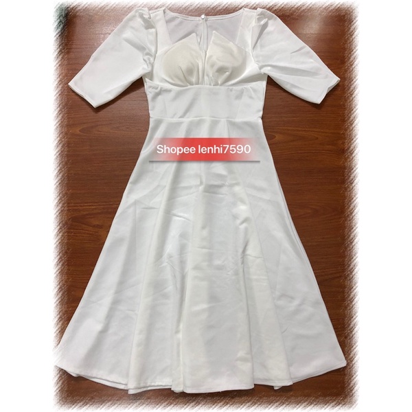 (Ảnh thật 2 màu) Đầm dáng xoè xếp ly tay lỡ có mút ngực giá rẻ | BigBuy360 - bigbuy360.vn