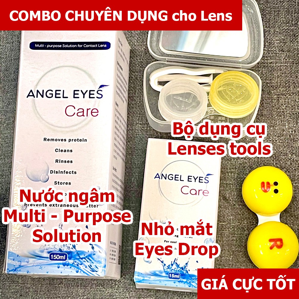 [NHẬP MINH5PERC GIẢM 5%] Contact Lens case + tools, Bộ dụng cụ đeo kính áp tròng, Khay kính áp tròng dùng để đeo lens