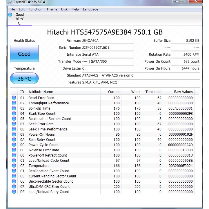 Ổ cứng laptop Hitachi HGST 750gb 80gb 120gb 160gb 250gb 320gb 500gb 640gb HDD tồn kho Nhật bảo hành 6 tháng