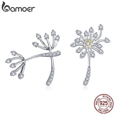 Bamoer Bông Tai bạc 925 Hình Hoa Bồ Công Anh Tinh Tế Thời Trang Cho Nữ sce506