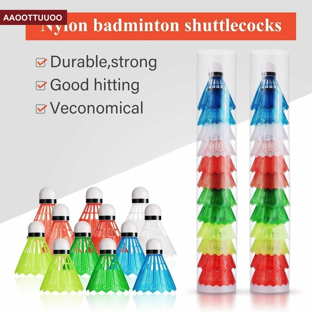 Set 12 quả cầu lông bằng nhựa chất lượng cao