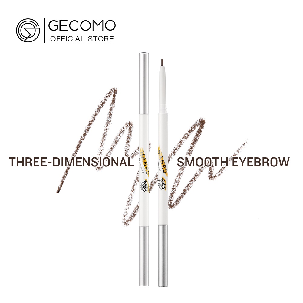 Chì Kẻ Lông Mày Hai Đầu Không Thấm Nước GECOMO 4 Màu Tùy Chọn
