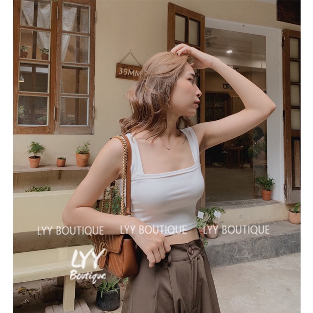 Áo 2 dây CROPTOP thun freesize 3 màu chất đẹp Quảng Châu LYY BOUTIQUE