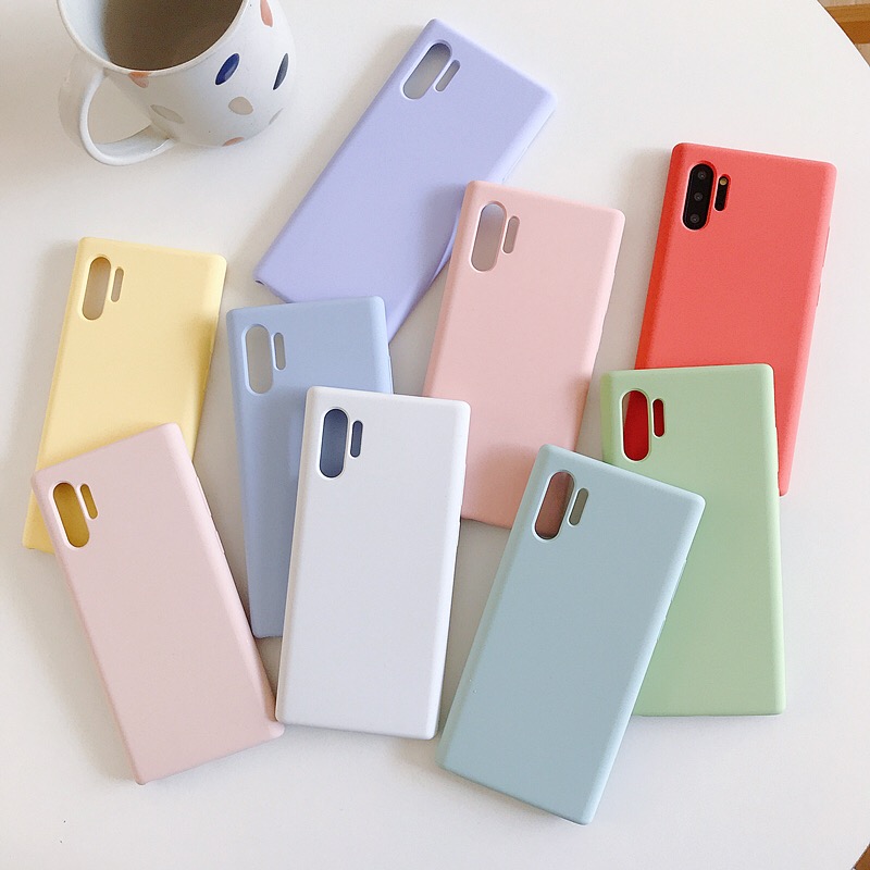Ốp điện thoại silicone lỏng mềm chống rơi cho Samsung Galaxy Note 10 Plus Note 8 Note 9 S10 Plus S9