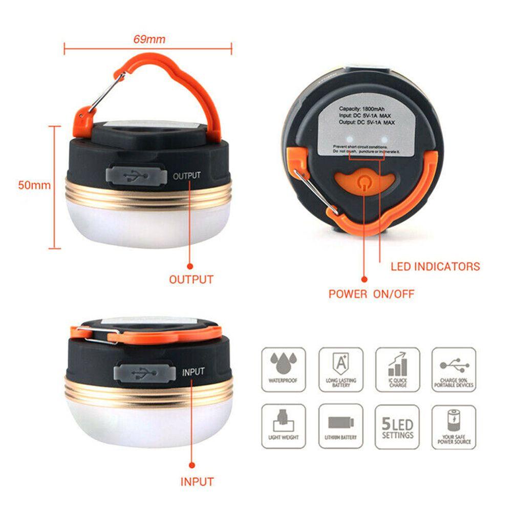 Đèn LED Cắm Trại 1 Cổng Sạc USB