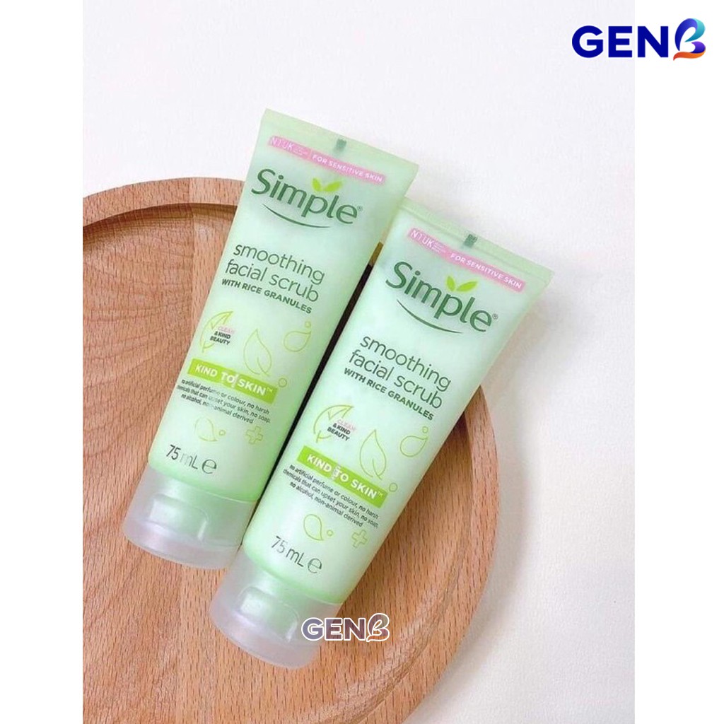 Tẩy Tế Bào Chết Da Mặt & Body Simple Skincare Chính Hãng - Tẩy Da Chết Chăm Sóc Da Simple Smoothing Facial Scrub - GENB | BigBuy360 - bigbuy360.vn