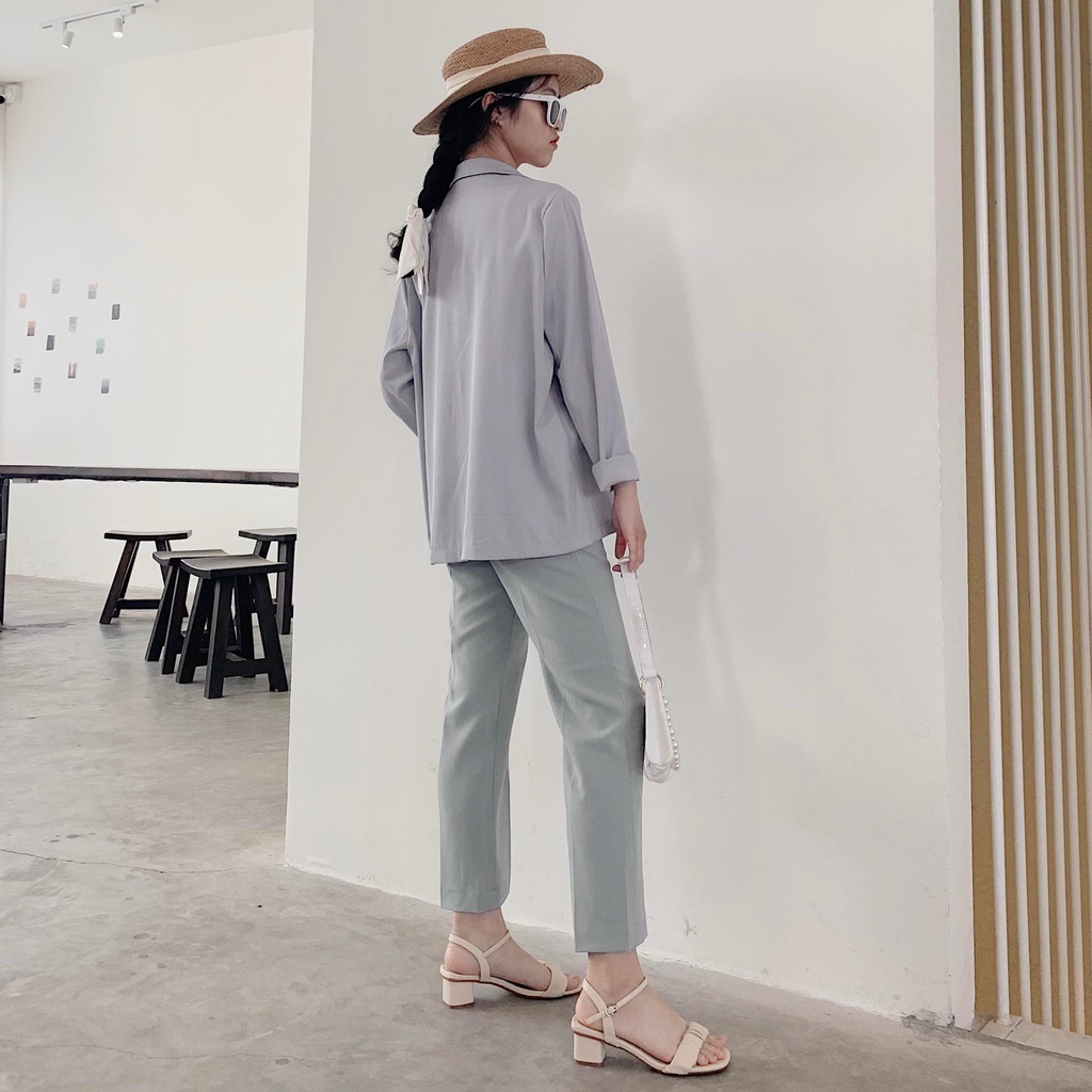 25 STUDIO Quần tây ống suông cạp cao đai lưng bản to Herzi Pants