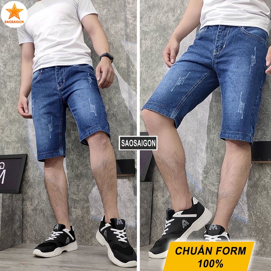 Quần short nam [ HÌNH THẬT ] jean đẹp chuẩn siêu bền SG413 Saosaigon