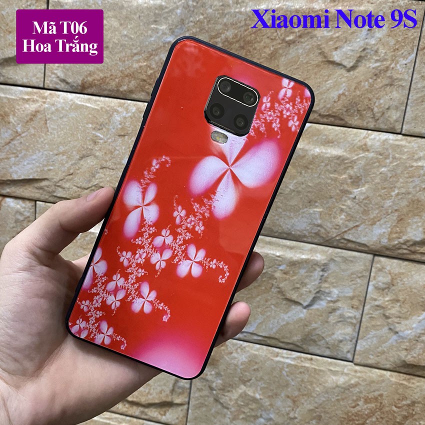 [Freeship] Ốp Xiaomi Redmi Note 9S - Ốp lưng điện thoại Xiaomi Note 9s mặt lưng kính chống trầy in hoa 3D đẹp sang trọng