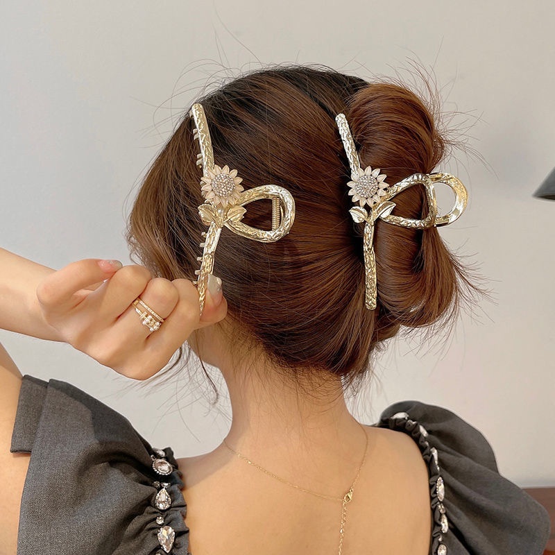Kẹp Tóc Kim Loại Hình Hoa Hướng Dương Thời Thượng Cho Nữ