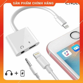 Jack Chuyển Đổi + Rắc Chia Cổng Vừa Sạc Vừa Sử Dụng Tai Nghe -  Hỗ Trợ  Cho iPhone 7 đến 11promax