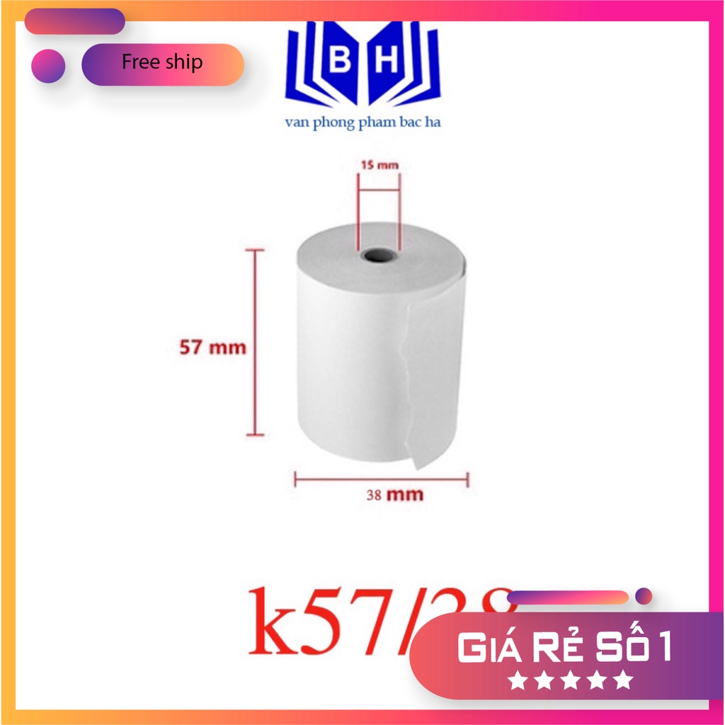 Bắc Hà GIẤY IN BILL IN NHIỆT K80, K57, Giấy in Nhiệt Giá Rẻ, Shop Online, Cafe, Cửa Hàng,TAXI, POS xá