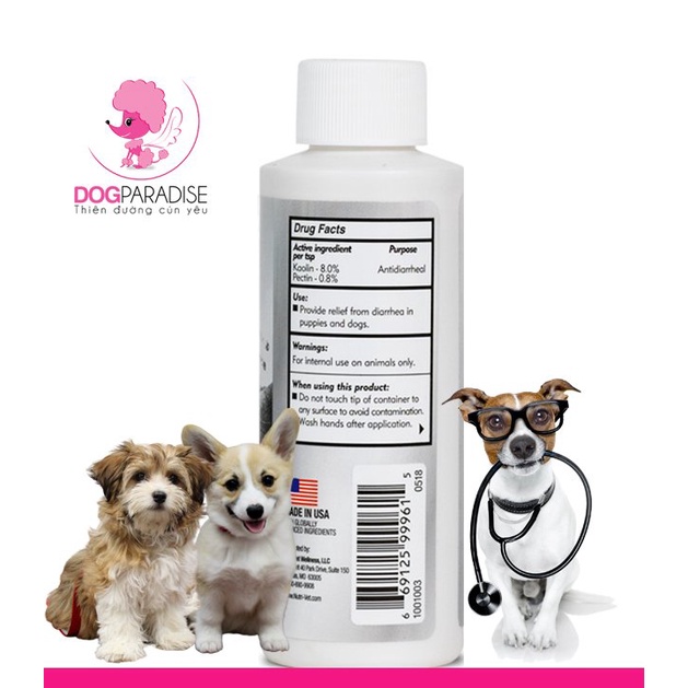 Dung dịch hỗ trợ tiêu chảy cho chó Nutri-vet Anti Diarhea Liquid 118ml - Dog Paradise