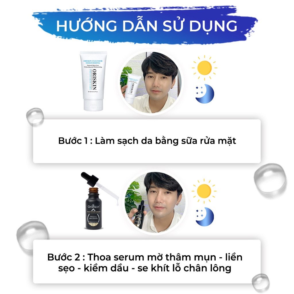 Serum Dưỡng Trắng , Giảm Nám, Tàn Nhang , Se Khit Lỗ Chân Lông , Mờ Các Vết Thâm Oriskin Brightening Serum 20 ml