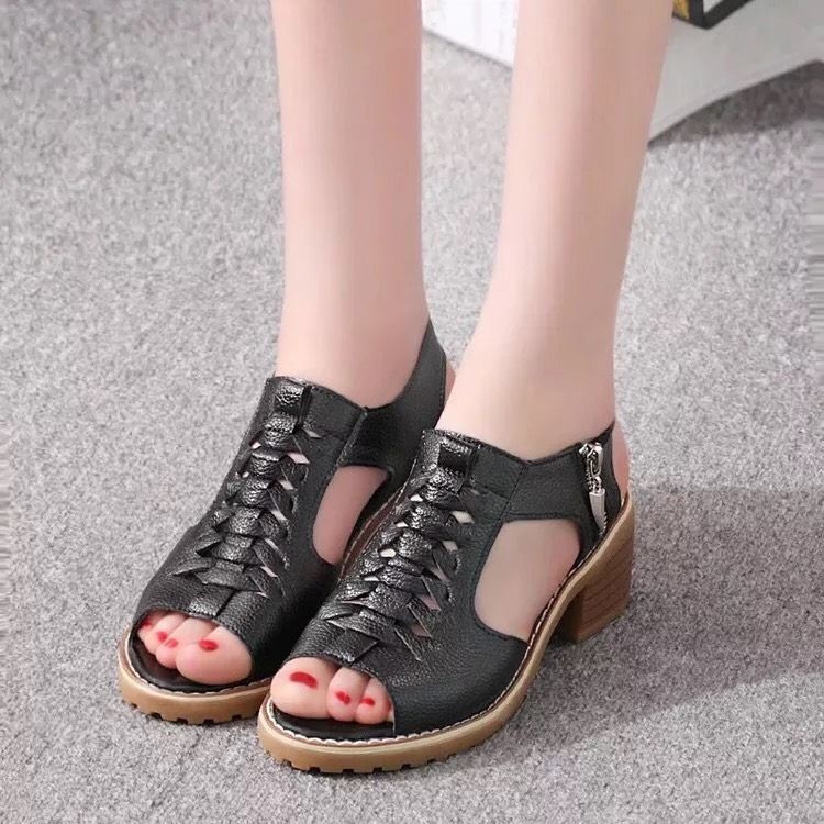 Dép sandal nữ da Pu cao cấp đế 3 phân - Dép nữ thời trang - Vincentshop