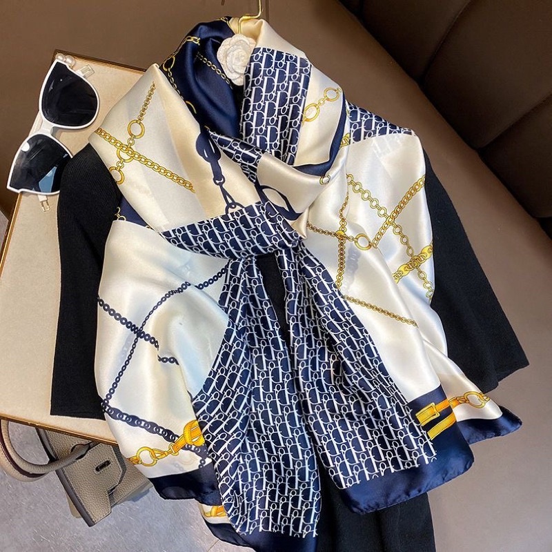 Khăn choàng lụa dài, Khăn lụa satin nữ thời trang dáng dài